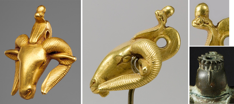 Ancient Egyptian Ram Horns Aegis Menat Godess Deity